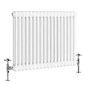 G-Rad White Double Column Horizontal Radiator - (H) 600 x (W) 810mm