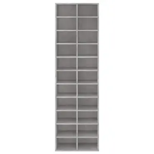 Shoe Cabinet Concrete Grey 54x34x183 cm Engineered Wood