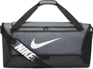 Nike Brasilia 9.5 Training Duffel Bag (Medium, 60L) - Grey - Polyester