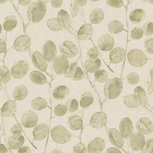 Holden Opus Eucalypto Leaves Botanical Garden Leaf Textured Vinyl Sage Green Wallpaper