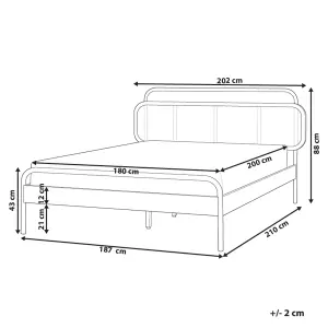 Wooden EU Super King Size Bed Dark BOUSSICOURT