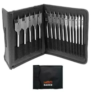 Bahco BAH9529S15P 15 Piece Flat Spade Drill Bit Set 6mm 35mm in Wallet 9529SET15