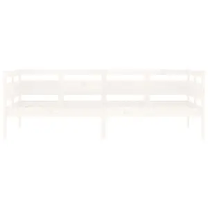 Berkfield Day Bed White Solid Wood Pine 90x190 cm