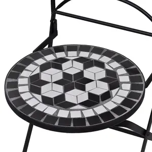 Berkfield Folding Bistro Chairs 2 pcs Ceramic Black and White