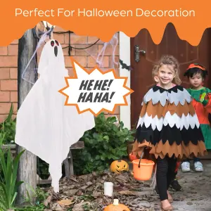 Global Gizmos Hanging Ghost Halloween Decoration / Light & Sound Effects / Motion Activated / Battery Powered