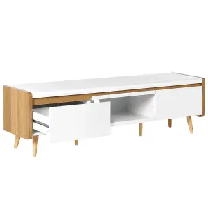 Beliani Scandinavian TV Stand White CUSTER