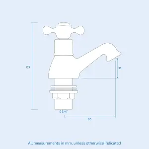 Nes Home Stratford Traditional Victorian Pair of Bath Filler & Basin Sink Taps