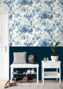 Watercolor Flower Peel and Stick Wallpaper