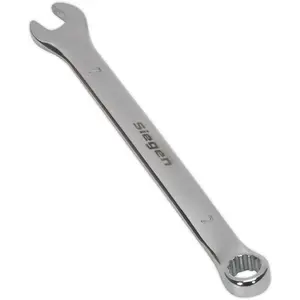 Hardened Steel Combination Spanner - 7mm - Polished Chrome Vanadium Wrench