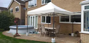 All Seasons Gazebos 3x3 Fully Waterproof Pop up Gazebo With Accessories White