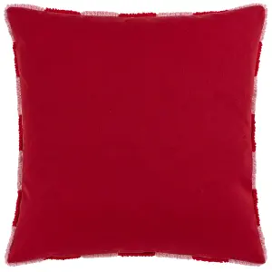 Heya Home Check Knitted Polyester Filled Cushion