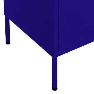 Berkfield Storage Cabinet Navy Blue 80x35x101.5 cm Steel