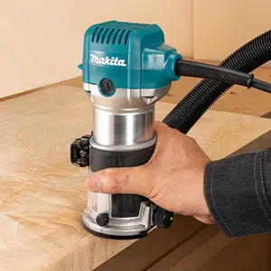 Makita RT0702CX2 110V 1/4" Router Laminate Trimmer Guide Plunge Base Tilt