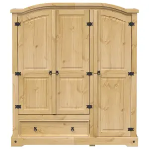 Wardrobe Corona 151.5x52x170 cm Solid Wood Pine