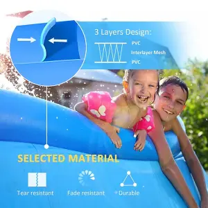 Family Sized Inflatable Pool with Hand Pump