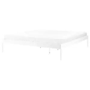 Metal EU Super King Size Bed White VAURS