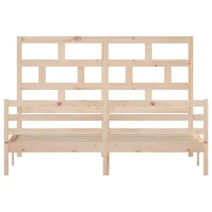 Berkfield Bed Frame Solid Wood 180x200 cm 6FT Super King