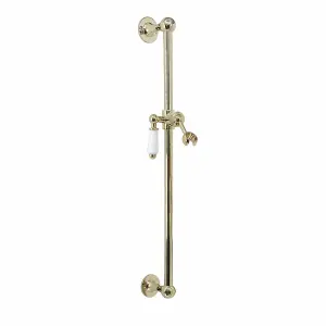 ENKI Gold Traditional Solid Brass & Ceramic Shower Slider Rail S23