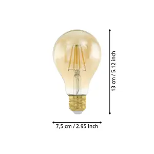 Eglo LED E27 A75 Amber Coloured Lightbulb 2200K - Pack of 4