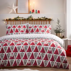 furn. Hide and Seek Santa Christmas Reversible Duvet Cover Set