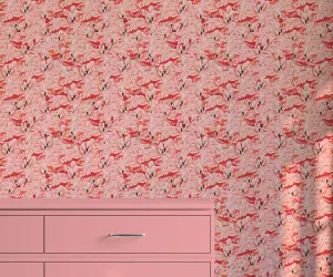 Bobbi Beck eco-friendly pink flamingo wallpaper