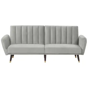 Sofa Bed VIMMERBY Light Grey Velvet