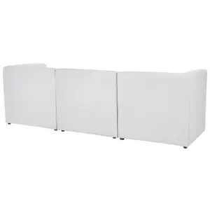 3 Seater Modular Jumbo Cord Sofa with Ottoman Off White LEMVIG