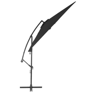 Berkfield Cantilever Umbrella with Aluminium Pole 300 cm Black