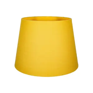 Traditional Linen Fabric Drum Shade for Pendant & Lampshade Yellow / 22cm H x 35cm W x 35cm D