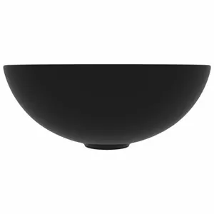 Metro Lane Kranz 280mm L Matt Black Ceramic Circular Sink