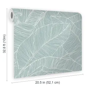 Superfresco Easy Kaya Tropical Leaf Duck Egg Wallpaper