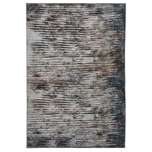 Modern Easy to Clean MultiColoured Abstract Living Room Dining Room Bedroom Rug-120cm X 180cm