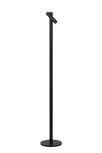 Lucide ANTRIM - Rechargeable Floor reading lamp - Battery - LED Dim. - 1x2,2W 2700K - IP54 - With wireless charging pad - Black