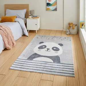 MultiColoured Animal 40mm Thick Stain-Resistant Rug for Bedroom, Dining Room, Easy to Clean Modern Rug-120cm X 170cm