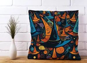 Imaginative Abstract Witches Hats Cushions 60cm x 60cm