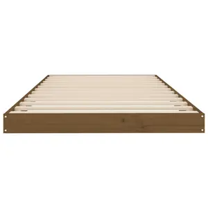 Bed Frame Solid Wood Honey Brown / European Single (90 x 200cm)