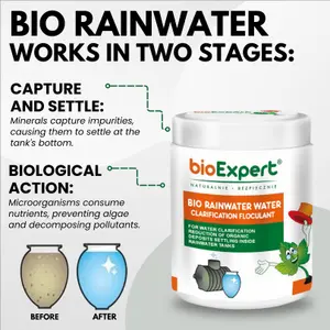 Water Butt Cleaner Powder 450g - Non-Toxic Bio Rainwater Water Butt Treatment for Rain collectors - Safe for Plants & Pets