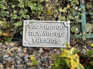 Beware of the Kids Stone Wall Plaque