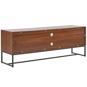 Beliani Modern TV Stand Dark Wood NUEVA