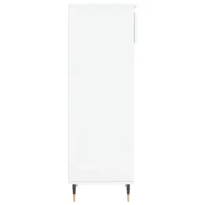 Shoe Cabinet High Gloss White 40x36x105 cm Engineered Wood