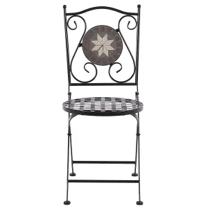 Set of 2 Garden Chairs CARIATI Metal Black