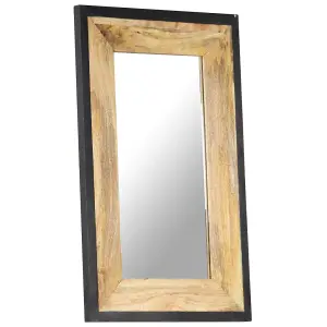 Berkfield Mirror 80x50 cm Solid Mango Wood