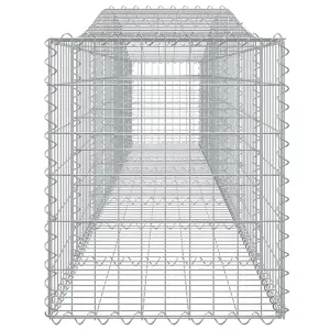 Berkfield Arched Gabion Baskets 6 pcs 400x50x60/80 cm Galvanised Iron