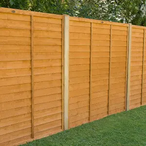 Forest Garden Traditional Overlap Dip treated 6ft Wooden Fence panel (W)1.83m (H)1.83m