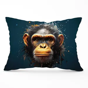 Splashart Realistic Monkey Face Cushions 33cm x 48cm