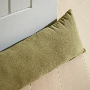 Catherine Lansfield Wilson Velvet Door Draught Excluder Olive Green