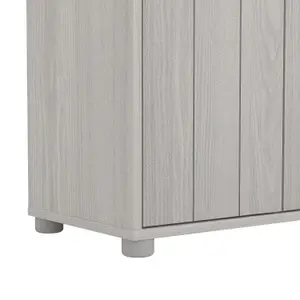 GFW Bideford Tall Shoe Cabinet Warm Grey Oak