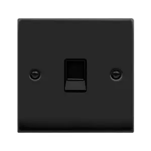 Matt Black Rj11 Socket - Black Trim - SE Home