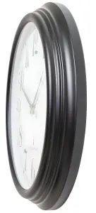 Large Black Outdoor garden Wall Clock 57cm Perfect Time Radio Controlled