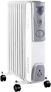 9 Fin 2kW Oil Filled Radiator, White